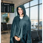 Soft 3-in-1 fleece blanket with front pocket 220 g/m² still life view