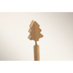 Bamboo pen with Christmas tree design and blue ink wood colour second photographic view