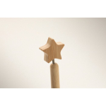 Bamboo pen with star design and blue ink wood colour second photographic view