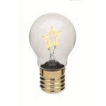 Decorative LED bulb with filament design and battery operation yellow colour second view