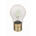 Decorative LED bulb with filament design and battery operation neon green colour second view