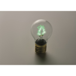 Decorative LED bulb with filament design and battery operation neon green colour third photographic view