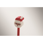 Poplar wood pencil with Christmas motifs and eraser red colour fifth photographic view