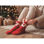 Polyester Christmas socks in bauble for Christmas tree size L ambient view