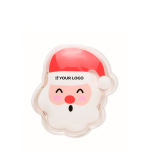Reusable plastic hand warmer in Santa Claus shape mixed colour view with print area