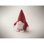 Decorative felt gnome with polyester beard and cotton filling red colour third photographic view