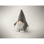 Decorative felt gnome with polyester beard and cotton filling grey colour third photographic view