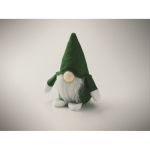 Decorative felt gnome with polyester beard and cotton filling green colour third photographic view