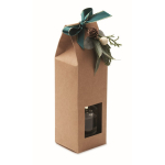 Aromatic set with glass diffuser and vanilla-scented candle beige colour second view