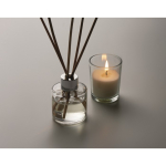 Aromatic set with glass diffuser and vanilla-scented candle beige colour fourth photographic view