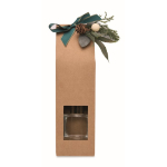 Aromatic set with glass diffuser and vanilla-scented candle beige colour seventh view