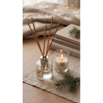 Aromatic set with glass diffuser and vanilla-scented candle beige colour second ambient view 2