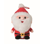 Polyester Santa Claus soft toy with embroidery and hanging loop red colour second view