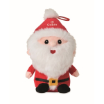 Polyester Santa Claus soft toy with embroidery and hanging loop red colour second main view