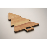 Acacia wood Christmas tree serving board wood colour fourth photographic view