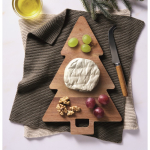 Acacia wood Christmas tree serving board wood colour ambient view