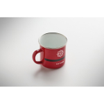 Enamel-coated metal mug Santa Claus with gift box 300ml red colour main view