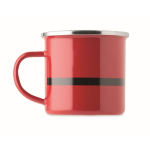 Enamel-coated metal mug Santa Claus with gift box 300ml red colour fifth view