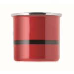 Enamel-coated metal mug Santa Claus with gift box 300ml red colour sixth view