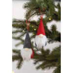 Cotton-filled gnome decoration with hanging ribbon grey colour ambient view