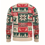 Christmas knitted jumper 100% acrylic, one size S-M beige colour third view