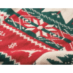 Christmas knitted jumper 100% acrylic, one size S-M beige colour seventh photographic view