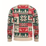 Christmas knitted jumper in 100% acrylic, one size L-XL beige colour third view