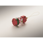 Wooden carousel decoration to hang on a Christmas tree red colour fourth photographic view