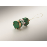 Wooden carousel decoration to hang on a Christmas tree green colour fourth photographic view