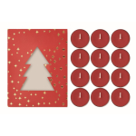 Set of 12 cinnamon-scented tealights in a Christmas gift box red colour third view