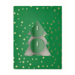 Set of 12 cinnamon-scented tealights in a Christmas gift box green colour second view