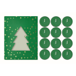 Set of 12 cinnamon-scented tealights in a Christmas gift box green colour third view