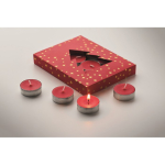 Set of 12 cinnamon-scented tealights in a Christmas gift box green colour fourth photographic view