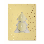 Set of 12 cinnamon-scented tealights in a Christmas gift box beige colour second view