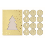 Set of 12 cinnamon-scented tealights in a Christmas gift box beige colour third view