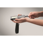 Digital luggage scale with self-powered strap mechanism titanium colour third photographic view