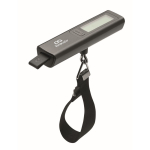 Digital luggage scale with self-powered strap mechanism titanium colour main view