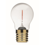 Decorative LED light bulb with heart-shaped filament and batteries neon fuchsia colour seventh view