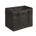 Foldable multifunction RPET organiser with handles and pockets black colour third view
