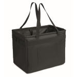 Foldable multifunction RPET organiser with handles and pockets black colour
