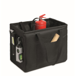Foldable multifunction RPET organiser with handles and pockets black colour