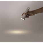 2-in-1 desk lamp and torch with adjustable light in 3 modes white colour photographic view