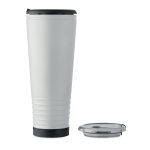 Stainless steel double-wall thermal tumbler with built-in speaker 700 ml white colour