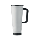 Stainless steel double-wall thermal tumbler with built-in speaker 700 ml white colour