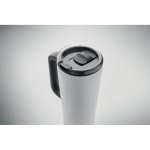 Stainless steel double-wall thermal tumbler with built-in speaker 700 ml white colour