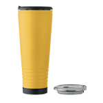 Stainless steel double-wall thermal tumbler with built-in speaker 700 ml yellow colour