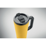 Stainless steel double-wall thermal tumbler with built-in speaker 700 ml yellow colour