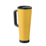 Stainless steel double-wall thermal tumbler with built-in speaker 700 ml yellow colour