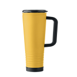 Stainless steel double-wall thermal tumbler with built-in speaker 700 ml yellow colour