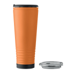 Stainless steel double-wall thermal tumbler with built-in speaker 700 ml orange colour